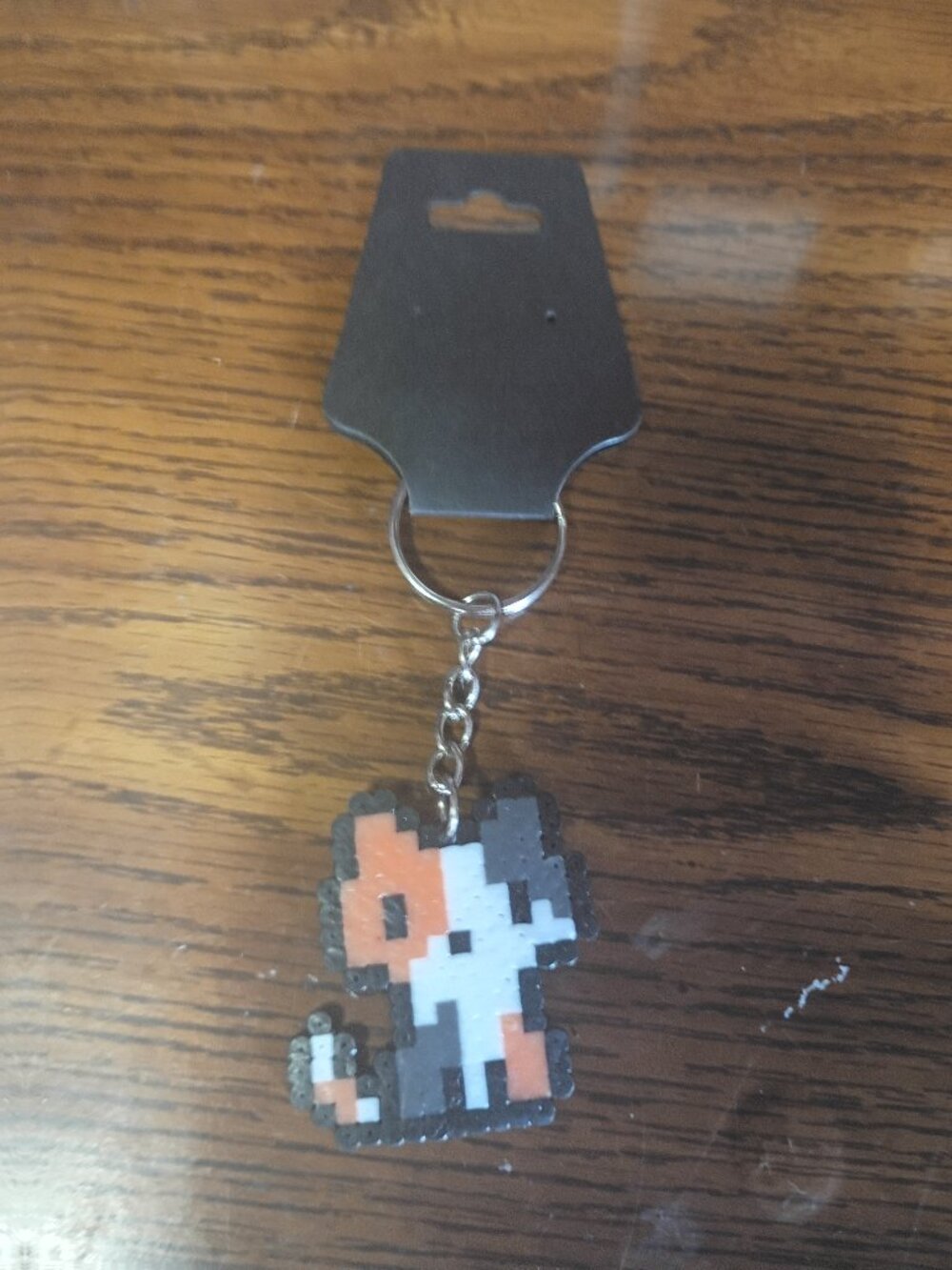 Handmade Calico Cat Keychain